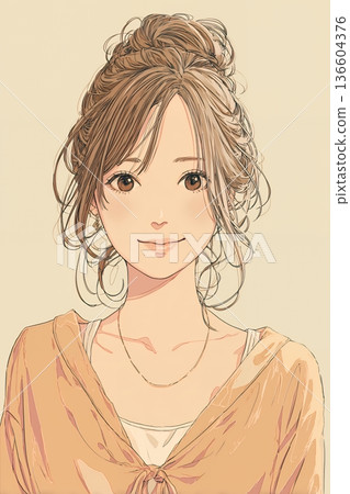 Illustration of a young lady 136604376