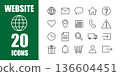 Icon set for websites and online shops. Black and white vector illustration 136604451