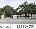 Old photo, 1932, Aoyama Imperial Palace, Akasaka Palace, Tokyo (black and white photo colorized using AI) 136604793