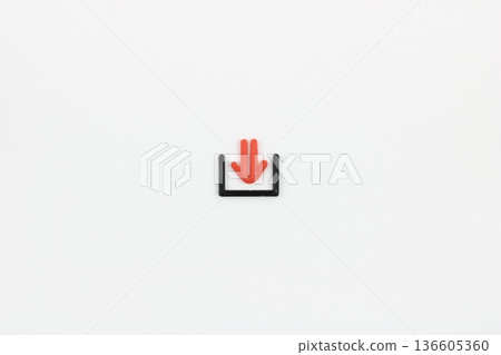 3D printed download icon 3D printed download icon 136605360