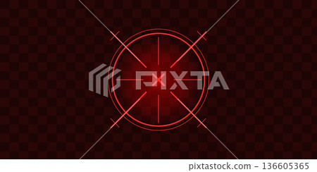 Crosshair Hud red. Neon glowing light and laser tech icons. Various styles for futuristic game interface. Set of simple Vector icons Crosshair Hud red. Neon glowing light and laser tech icons. Various styles for futuristic game interface. Set of simple Vector icons 136605365