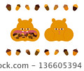 Illustration material of a gluttonous squirrel 136605394