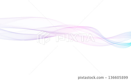 彩色波浪背景線白色背景背景用於演示等。 136605899