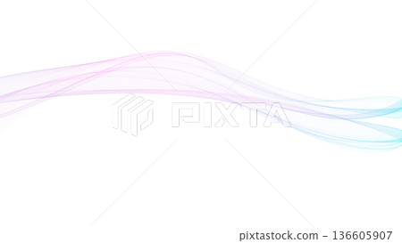 Color wave background line White background Background for presentations, etc. 136605907