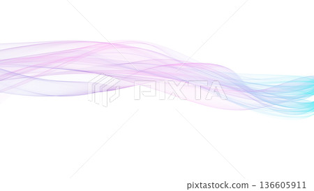 彩色波浪背景線白色背景背景用於演示等。 彩色波浪背景線白色背景背景用於演示等。 136605911