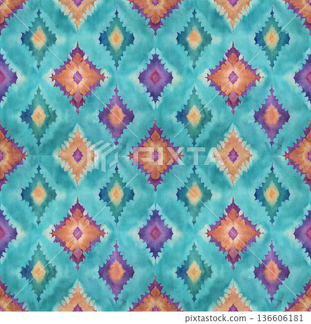 seamless pattern of abstract geometric shapes 136606181