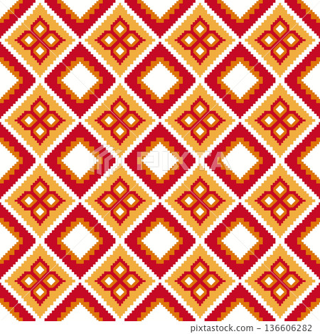 seamless pattern of abstract geometric shapes 136606282