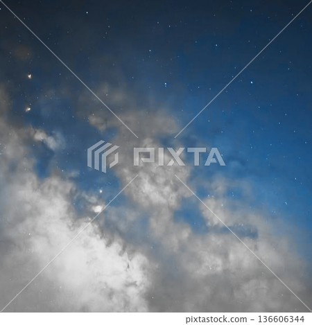 night sky with moon and mountains, nature background night sky with moon and mountains, nature background 136606344