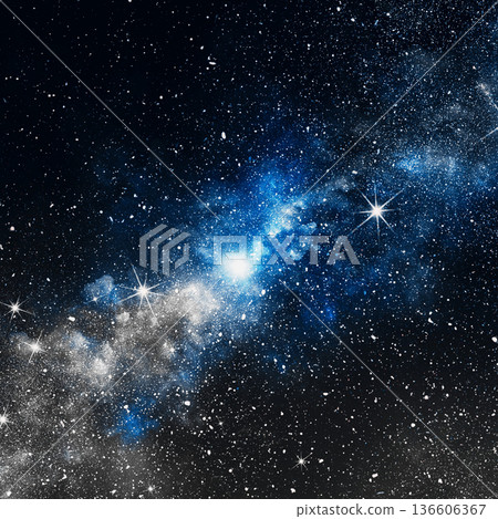 night sky with moon and mountains, nature background night sky with moon and mountains, nature background 136606367