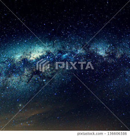 night sky with moon and mountains, nature background night sky with moon and mountains, nature background 136606386
