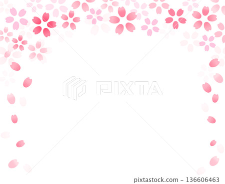 春季插畫素材:櫻花飄落的美麗相框 2 春季插畫素材:櫻花飄落的美麗相框 2 136606463
