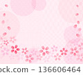 Spring illustration material: Beautiful frame with falling cherry blossoms 3 Spring illustration material: Beautiful frame with falling cherry blossoms 3 136606464