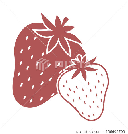 Illustration material of cute strawberry Illustration material of cute strawberry 136606703