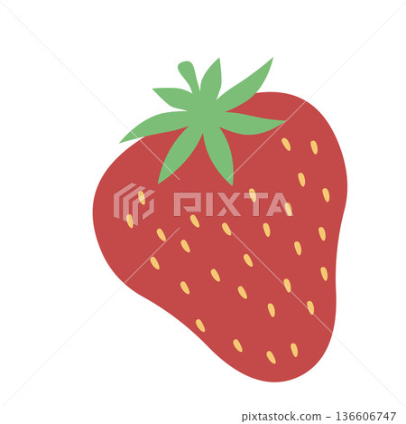 Illustration material of cute strawberry 136606747