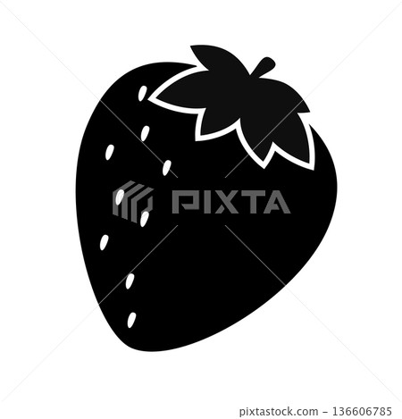 Illustration material of cute strawberry 136606785