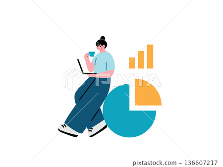 女人在做數據分析 女人在做數據分析 136607217