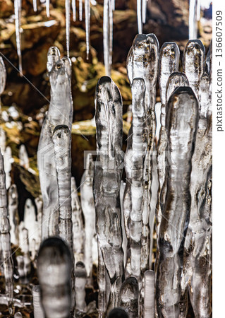 The beautiful ice stalagmites and icicles of Hyakujojiki Cave, a hidden gem in Hokkaido The beautiful ice stalagmites and icicles of Hyakujojiki Cave, a hidden gem in Hokkaido 136607509
