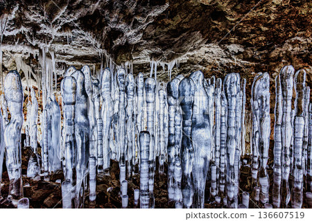 Nature's Ice Sculptures: The "Nyoronyoro" Ice Stalagmites of Hyakujojiki Cave 136607519