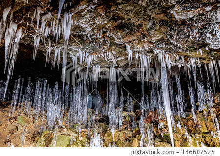 Cave ice stalagmites in Hokkaido – Hyōjun “Nyoro N 136607525