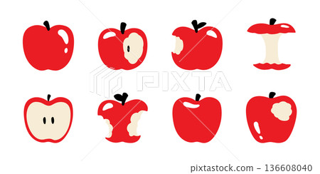 apple vector fruit icon cartoon character doodle logo symbol isolated illustration design apple vector fruit icon cartoon character doodle logo symbol isolated illustration design 136608040