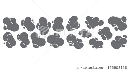Minimal Abstract Organic Blob Shapes Vector Collection 136608118