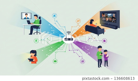 Wi-Fi連結了全家的數位生活! Wi-Fi連結了全家的數位生活! 136608613