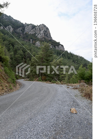 Rural gravel road. High quality photo Rural gravel road. High quality photo 136608728