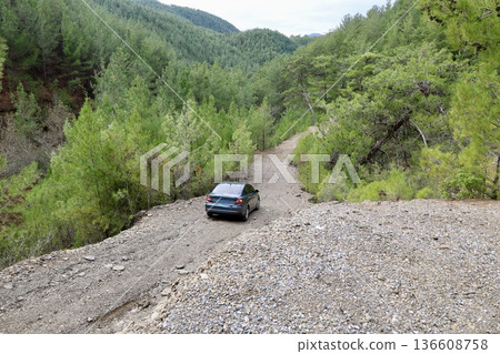 Mountain dirt road. High quality photo 136608758