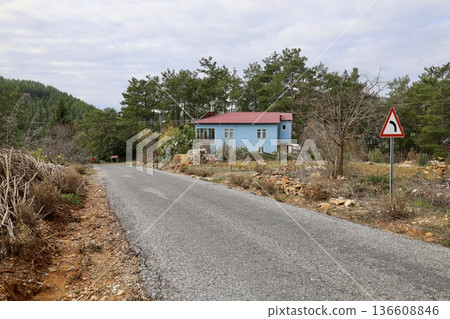 Rural gravel road. High quality photo Rural gravel road. High quality photo 136608846