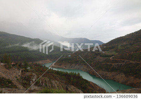 Mountain lake landscape. High quality photo Mountain lake landscape. High quality photo 136609036