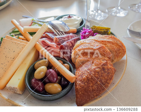 European breakfast scene European breakfast scene 136609288