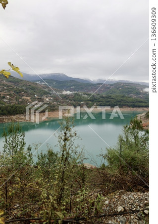 Mountain lake landscape. High quality photo 136609309