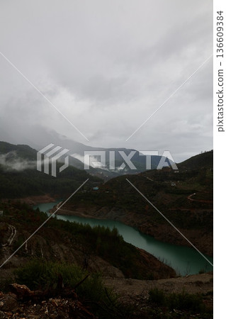 Mountain lake landscape. High quality photo Mountain lake landscape. High quality photo 136609384