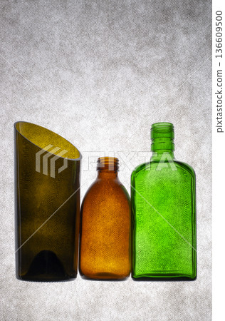 Still life with colored bottles 136609500