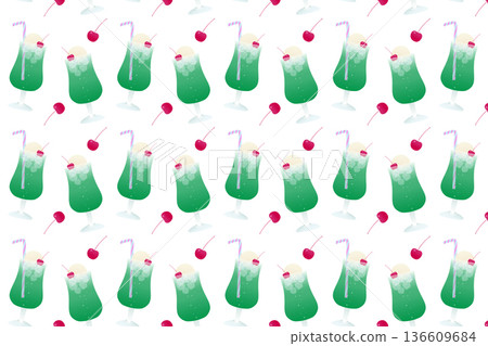 Cream soda background illustration 136609684