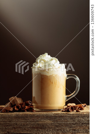 Coffee with anise, cinnamon, and brown sugar. Coffee with anise, cinnamon, and brown sugar. 136609743