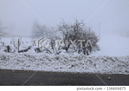 Misty mountain road. High quality photo 136609875