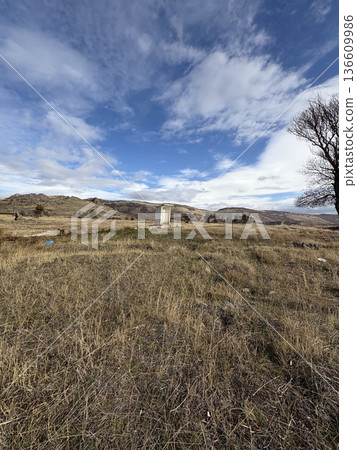 Field person sky. High quality photo Field person sky. High quality photo 136609986
