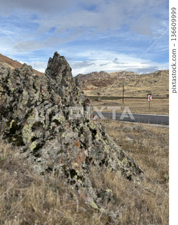 Rocky rugged landscape. High quality photo Rocky rugged landscape. High quality photo 136609999