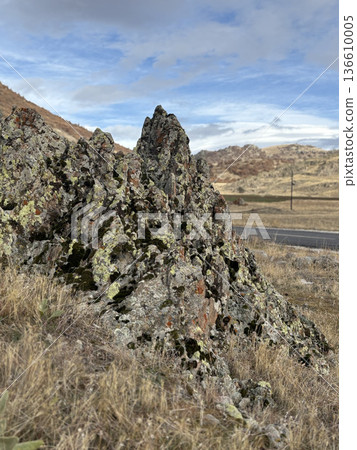 Rocky rugged landscape. High quality photo Rocky rugged landscape. High quality photo 136610005