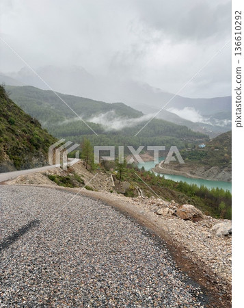 Lake forest mountains. High quality photo 136610292