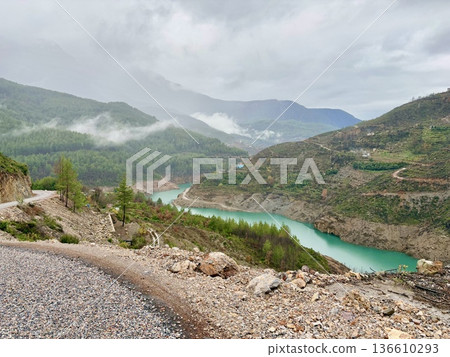 Lake forest mountains. High quality photo Lake forest mountains. High quality photo 136610293