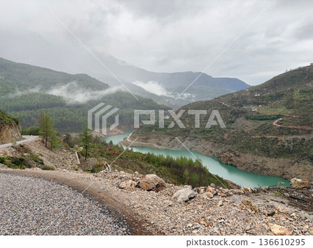 Lake forest mountains. High quality photo Lake forest mountains. High quality photo 136610295
