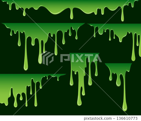 Slime dripping green sticky textures 136610773