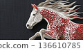 Creative image of Red Horse symbolizing strength and vitality for 2026 Copy space for text 136610785