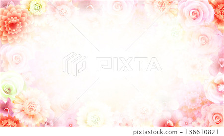 粉紅色花卉背景,中心顏色較淺 粉紅色花卉背景,中心顏色較淺 136610821