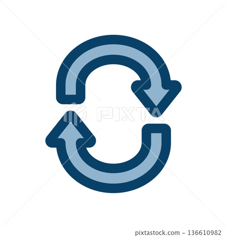 Clockwise circular arrow reload icon Clockwise circular arrow reload icon 136610982
