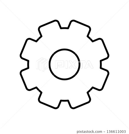 Simple gear settings icon Simple gear settings icon 136611003