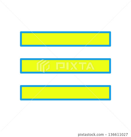 Three-line hamburger menu icon Three-line hamburger menu icon 136611027