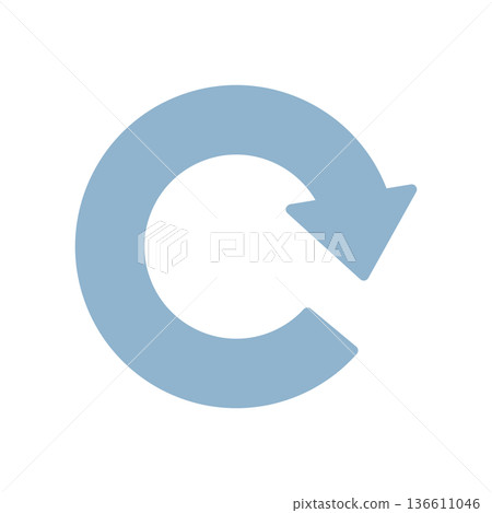 Clockwise circular reload arrow icon Clockwise circular reload arrow icon 136611046